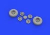 Eduard 632127 Spitfire Mk. IX wheels 5spoke w/ smooth tire TAMIYA 1/32